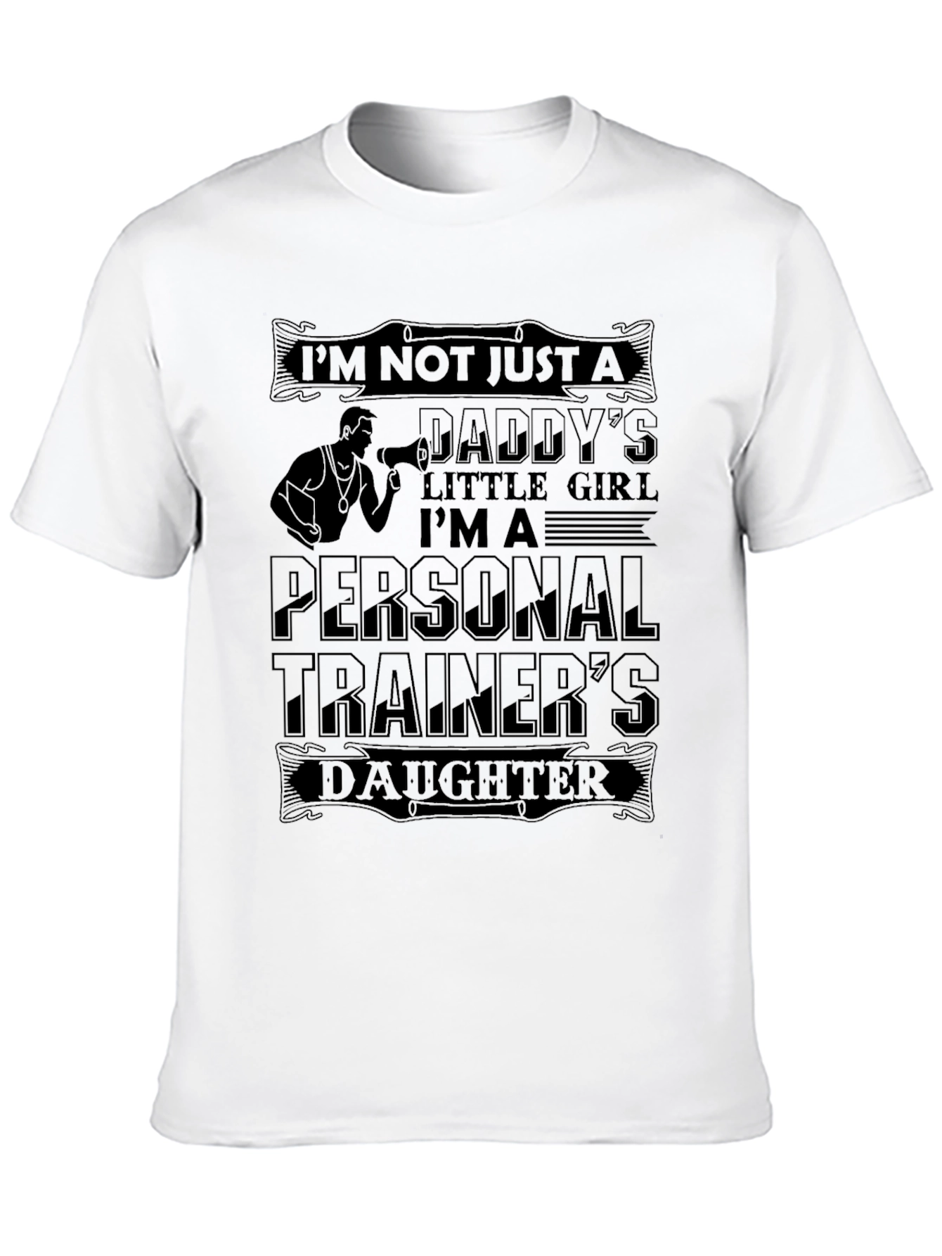 Personal Trainers Daughter Black Graphic Tee