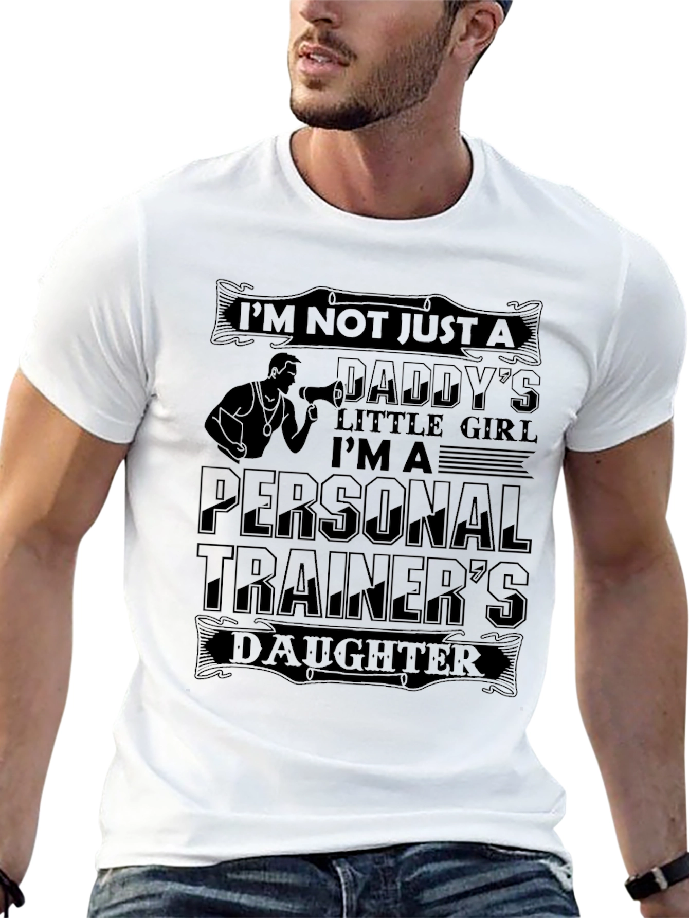Personal Trainers Daughter Black Graphic Tee