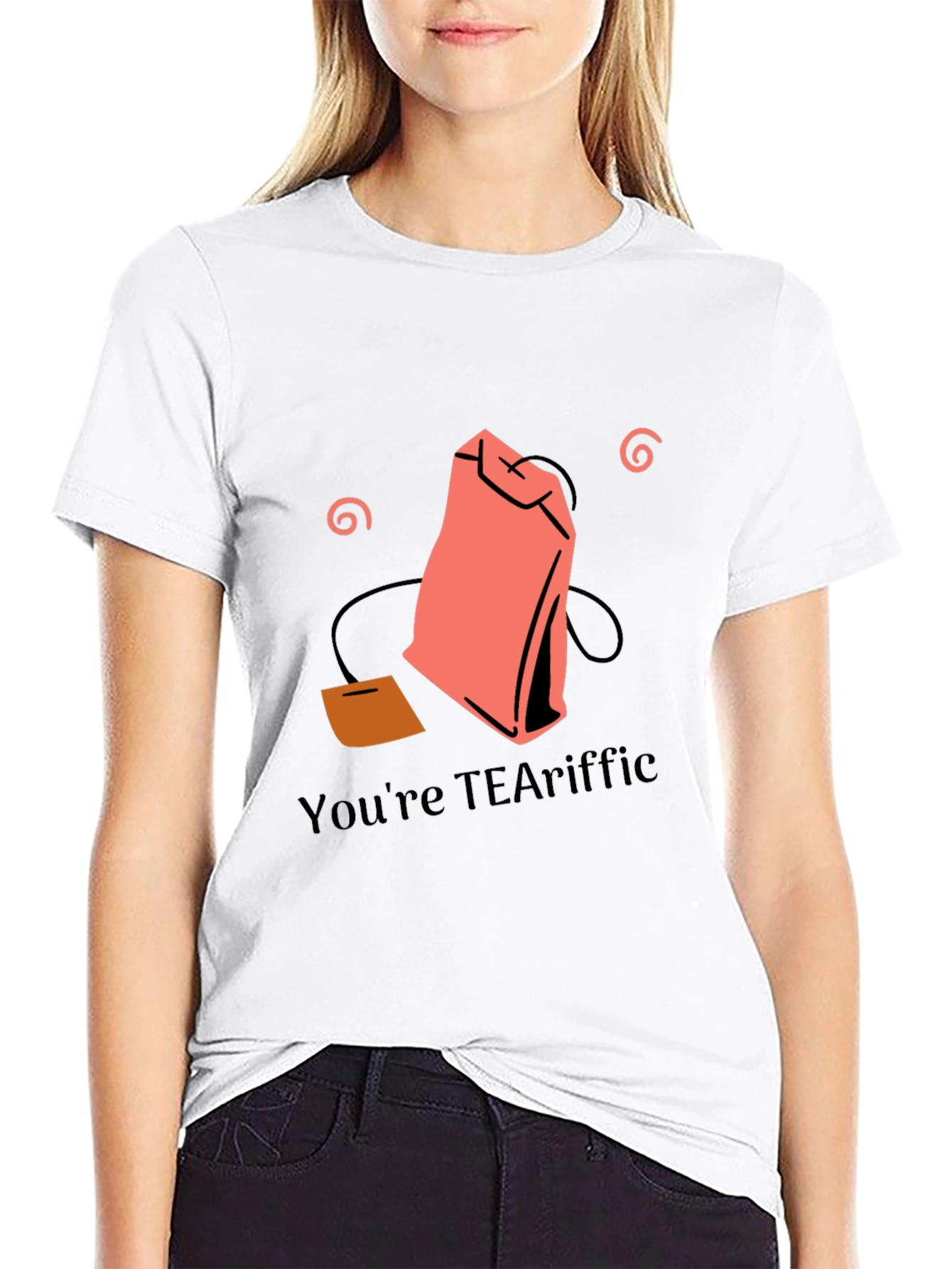 Youre TEAriffic Black Graphic Tee