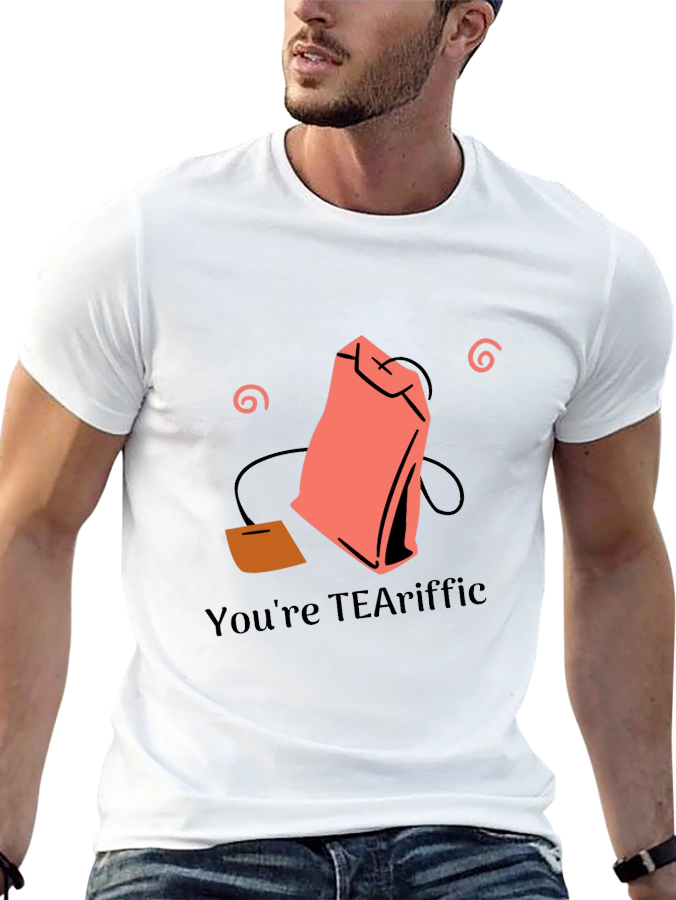 Youre TEAriffic Black Graphic Tee