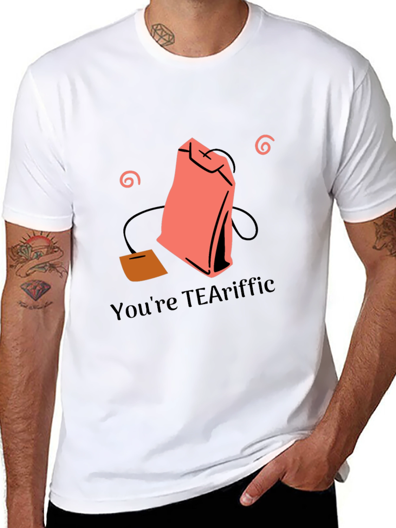 Youre TEAriffic Black Graphic Tee