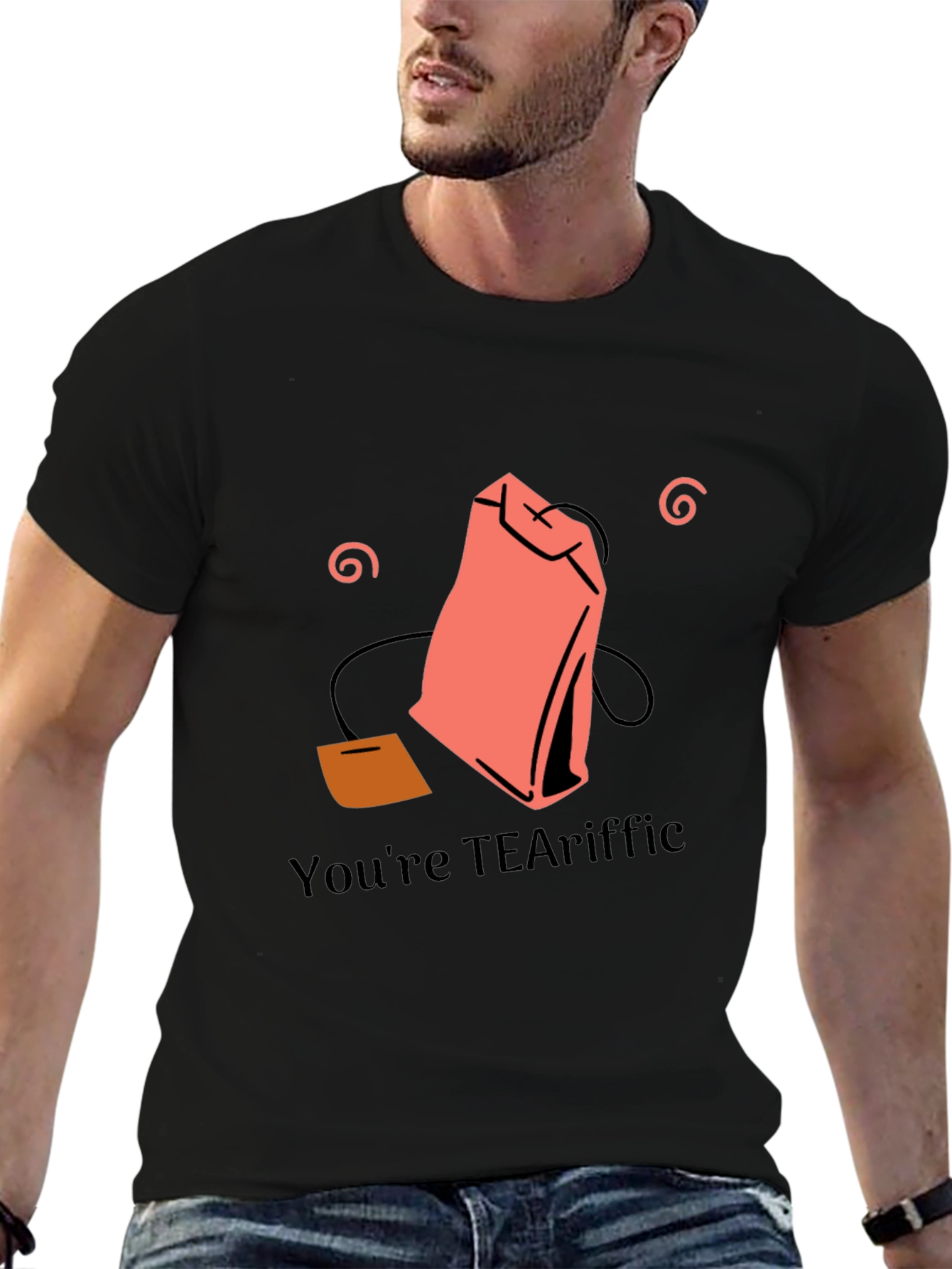 Youre TEAriffic Black Graphic Tee
