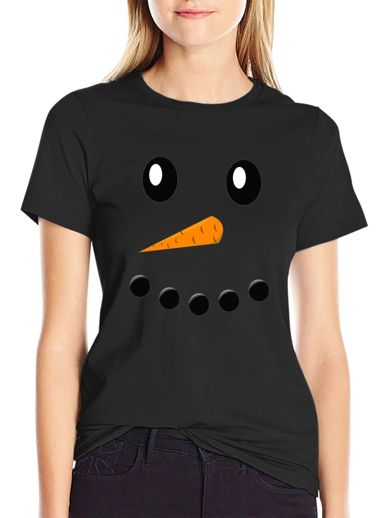 Snowman Face Graphic Tee