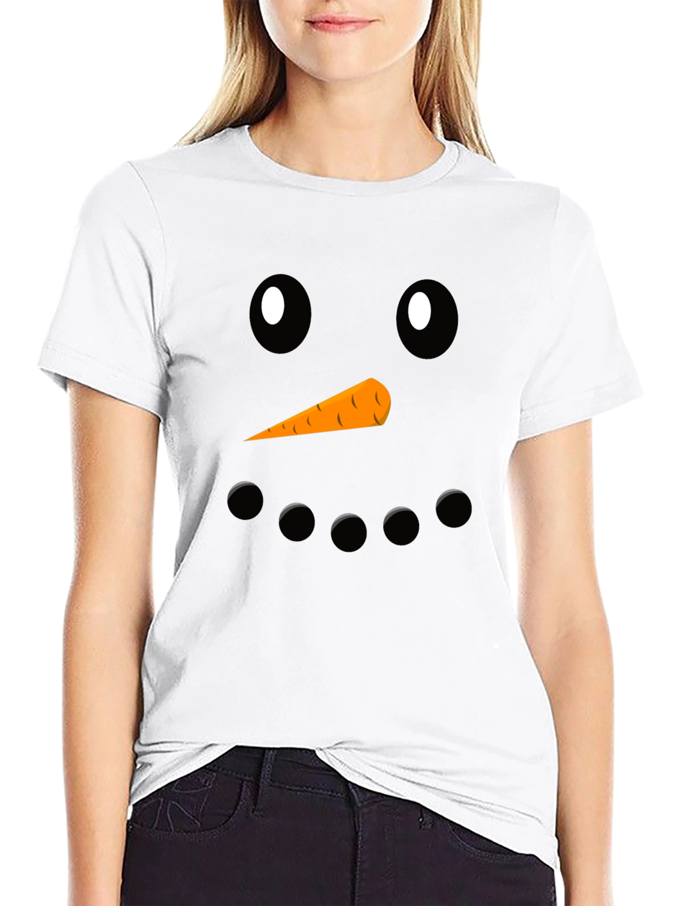 Snowman Face Graphic Tee
