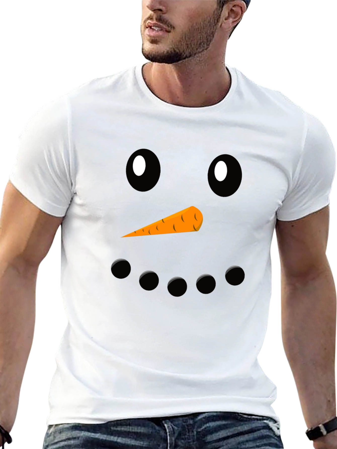 Snowman Face Graphic Tee