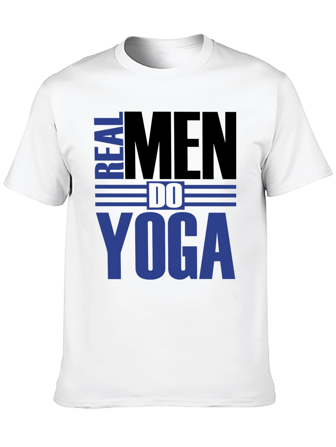 Real Men Do Yoga Graphic T-Shirt - Black