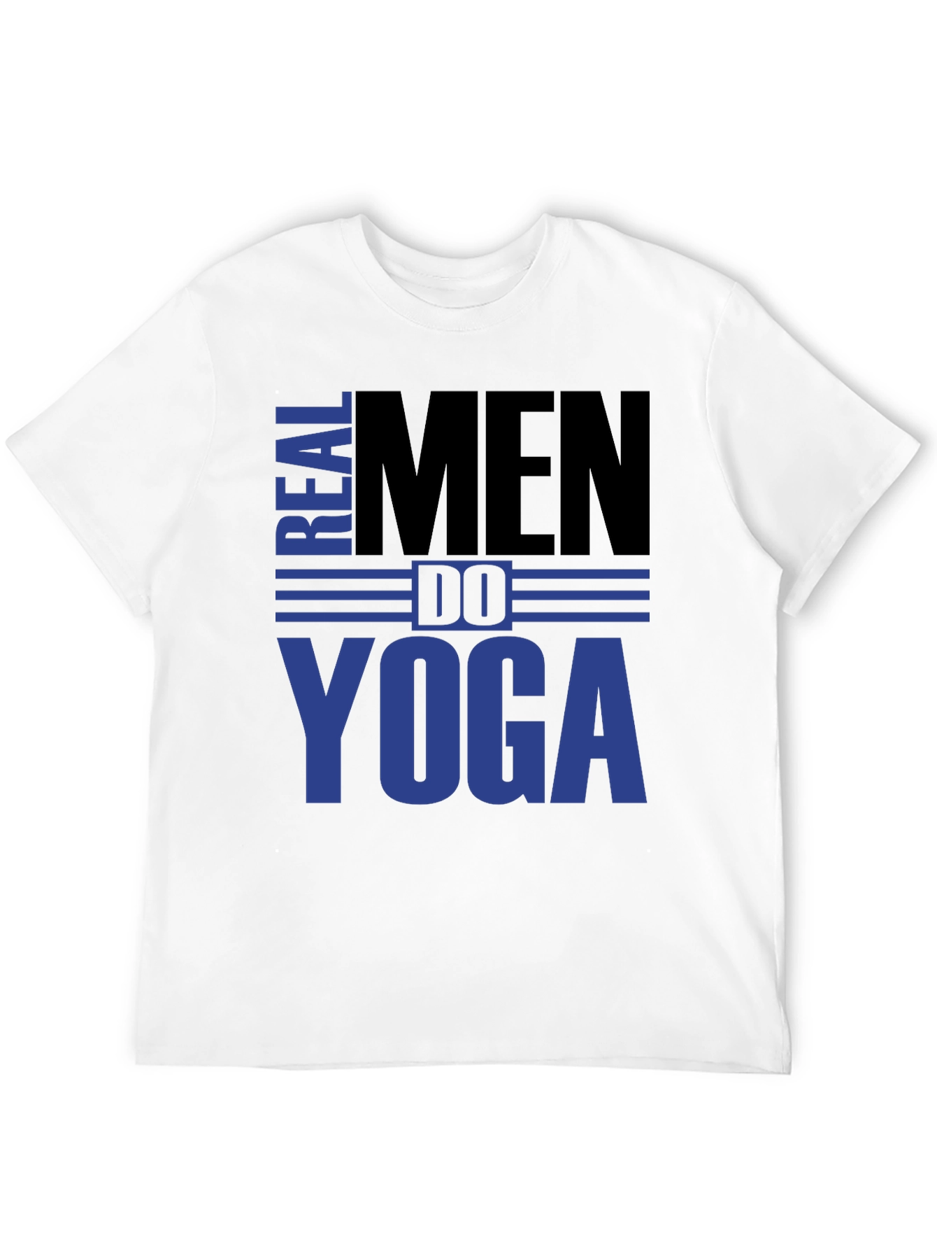 Real Men Do Yoga Graphic T-Shirt - Black