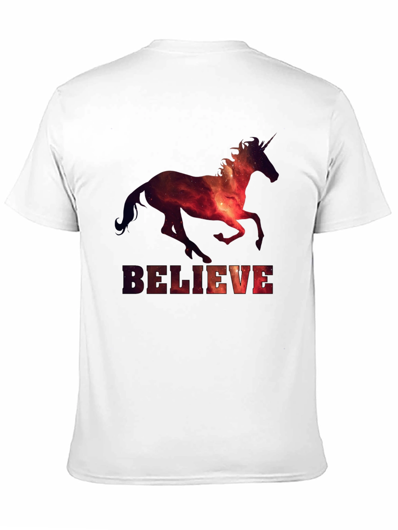 Believe Unicorn Galaxy Graphic T-Shirt
