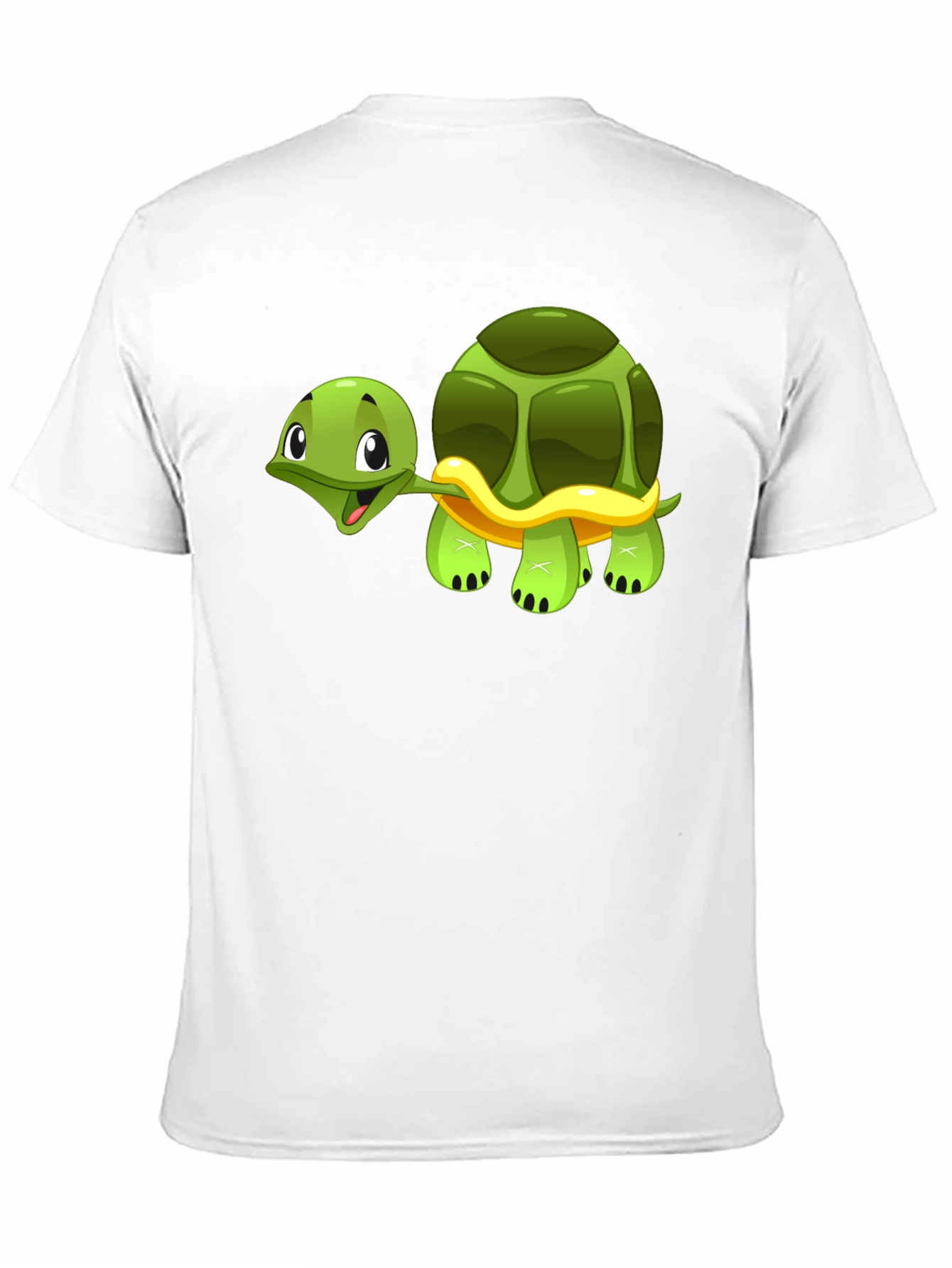 Cute Cartoon Turtle Graphic Black T-Shirt