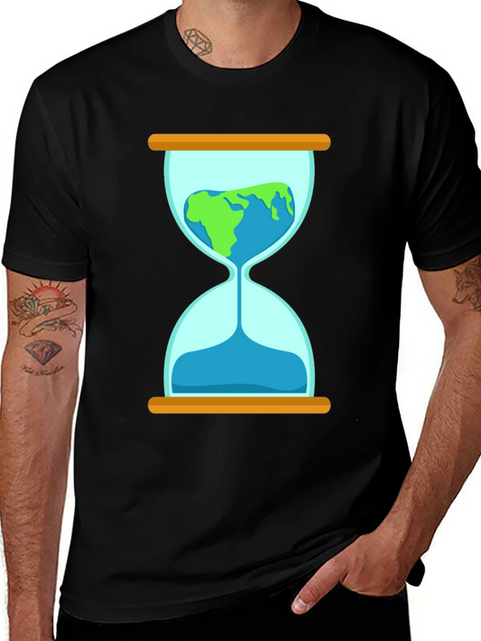 Earth Hourglass Graphic Tee - Time is Running Out!