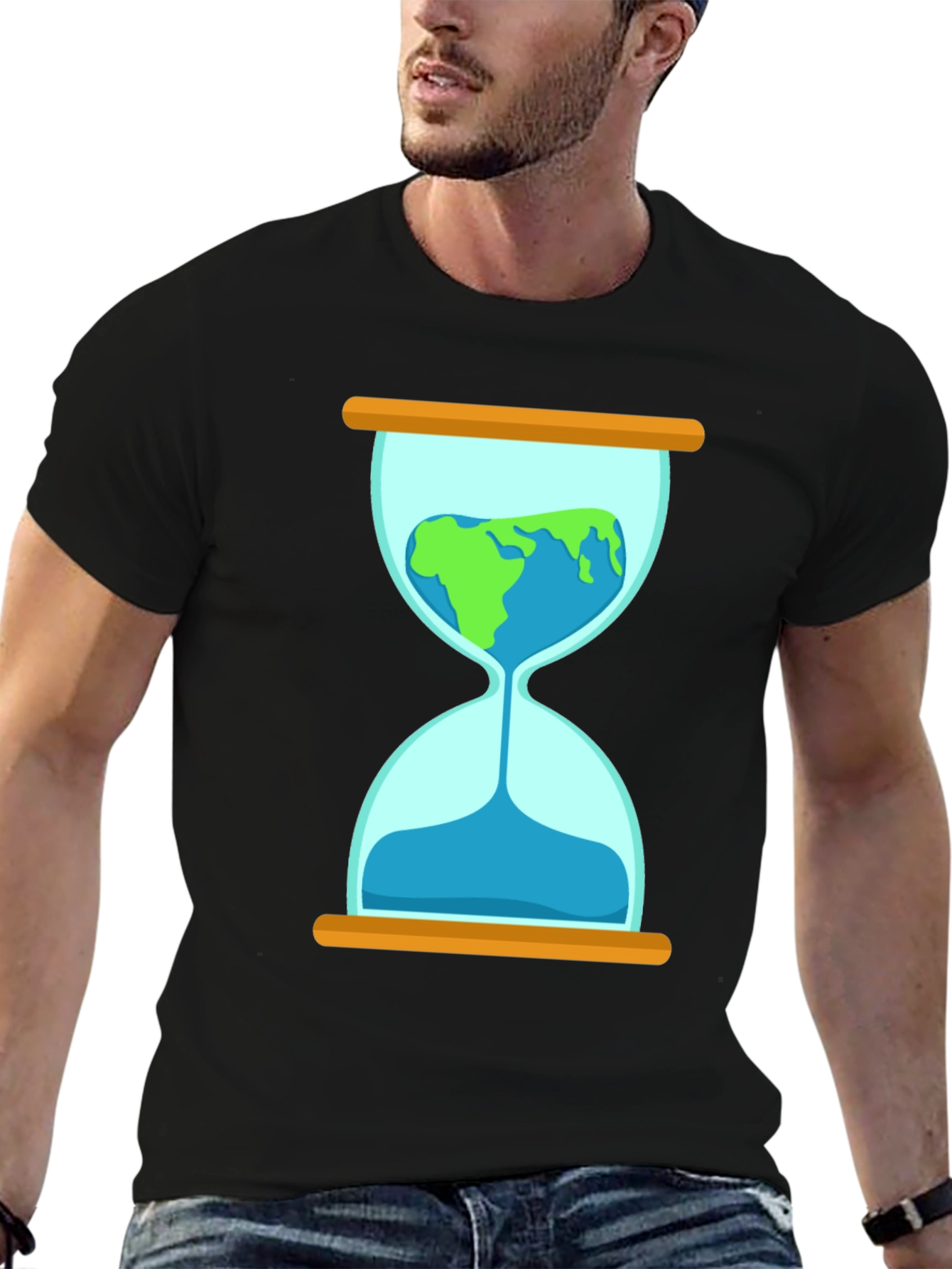 Earth Hourglass Graphic Tee - Time is Running Out!