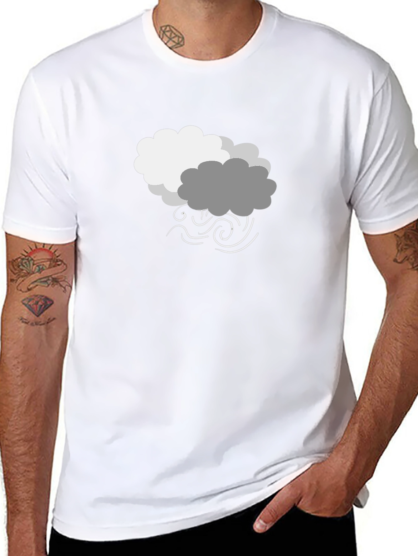 Stormy Weather Graphic Tee - Black Cotton