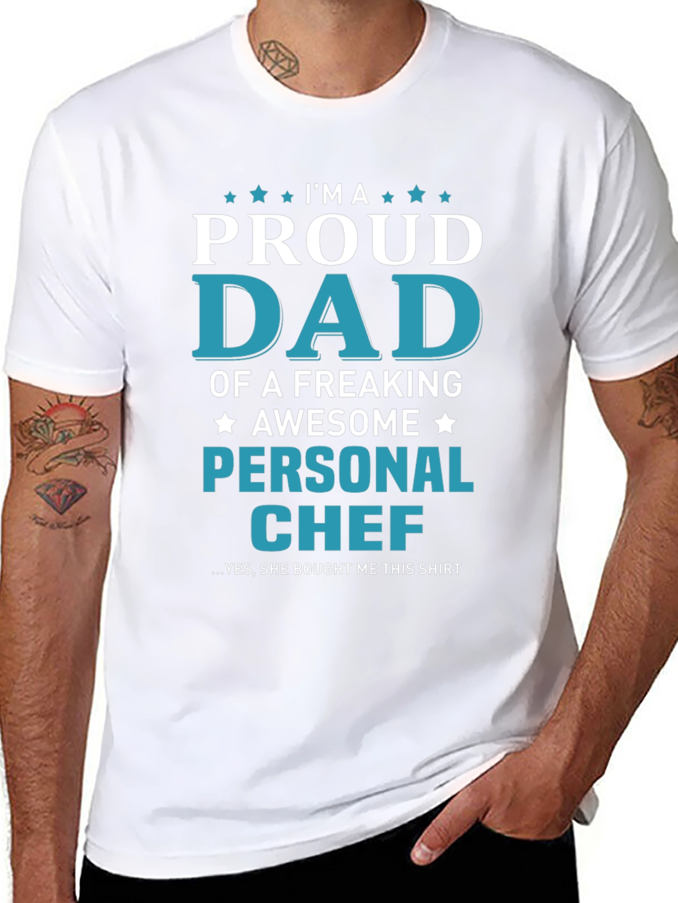 Proud Dad of Personal Chef - Funny T-Shirt