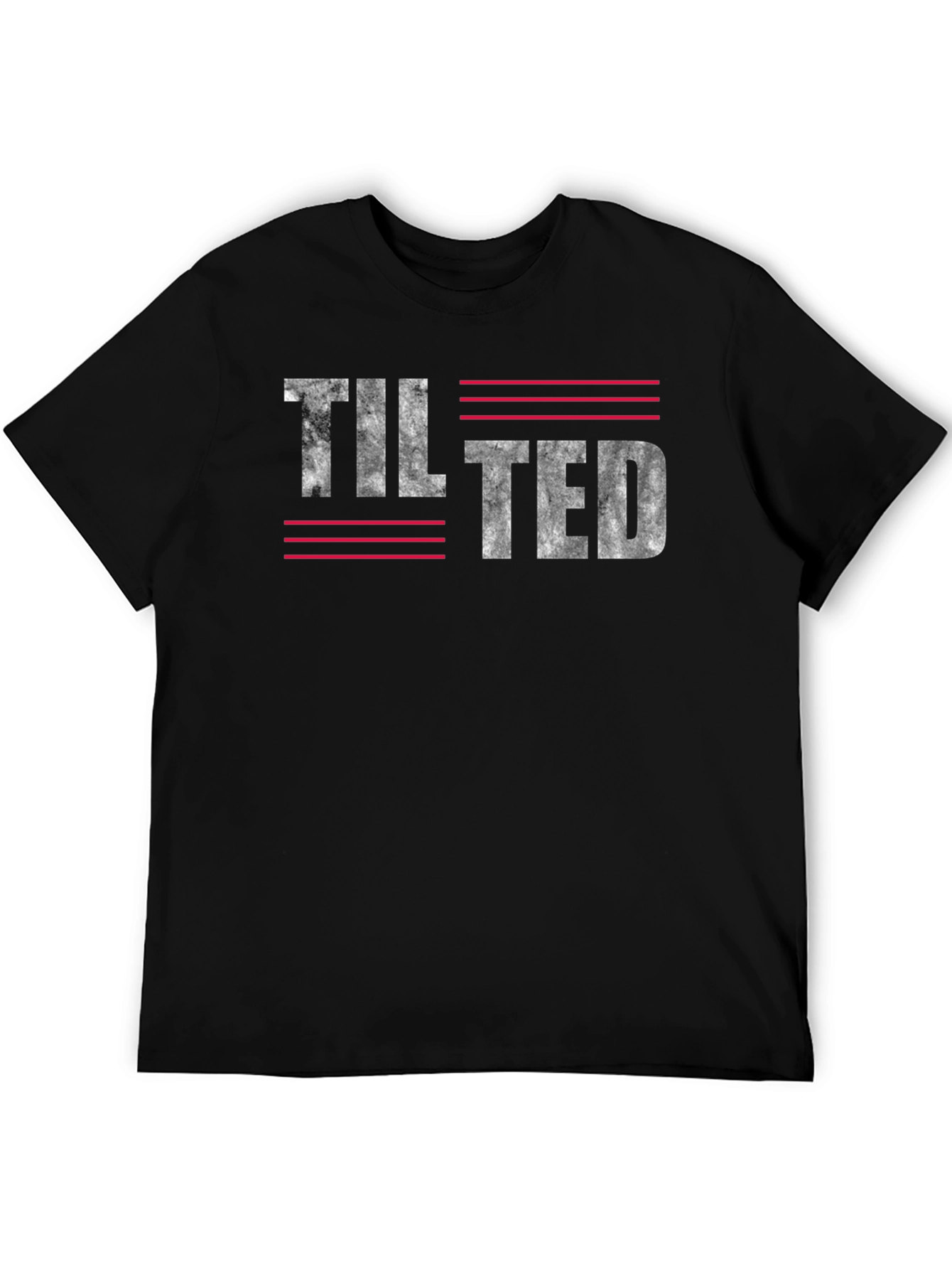 Tilted Graphic Tee - Black Cotton Blend