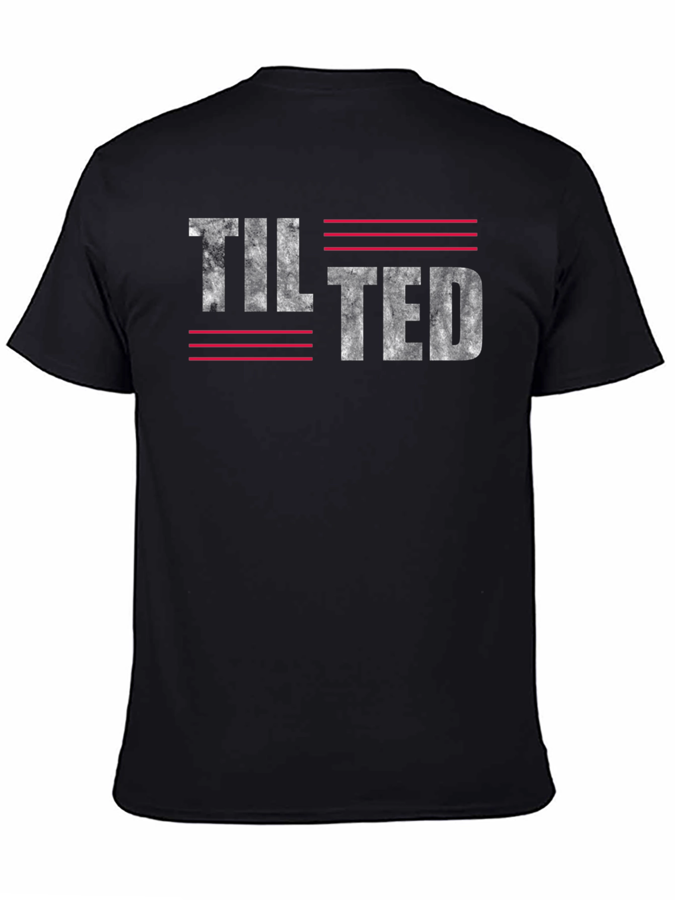 Tilted Graphic Tee - Black Cotton Blend