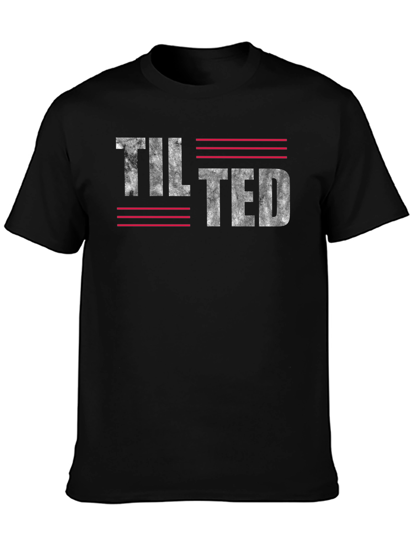 Tilted Graphic Tee - Black Cotton Blend