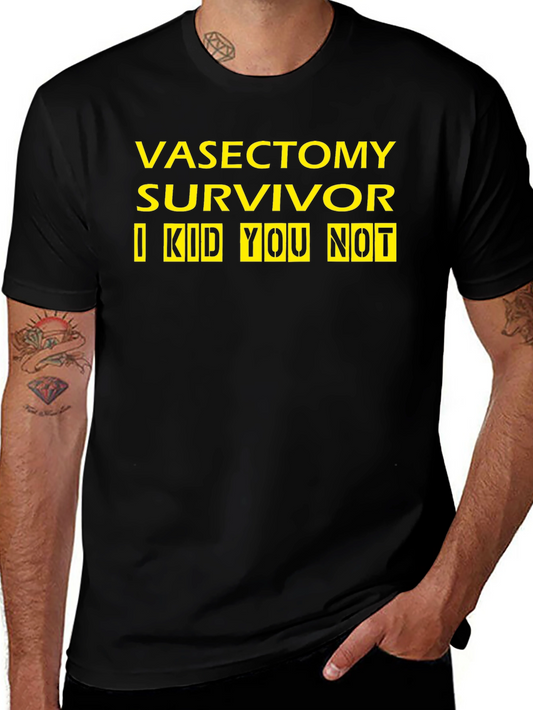 Vasectomy Survivor T-Shirt - Funny Novelty Tee