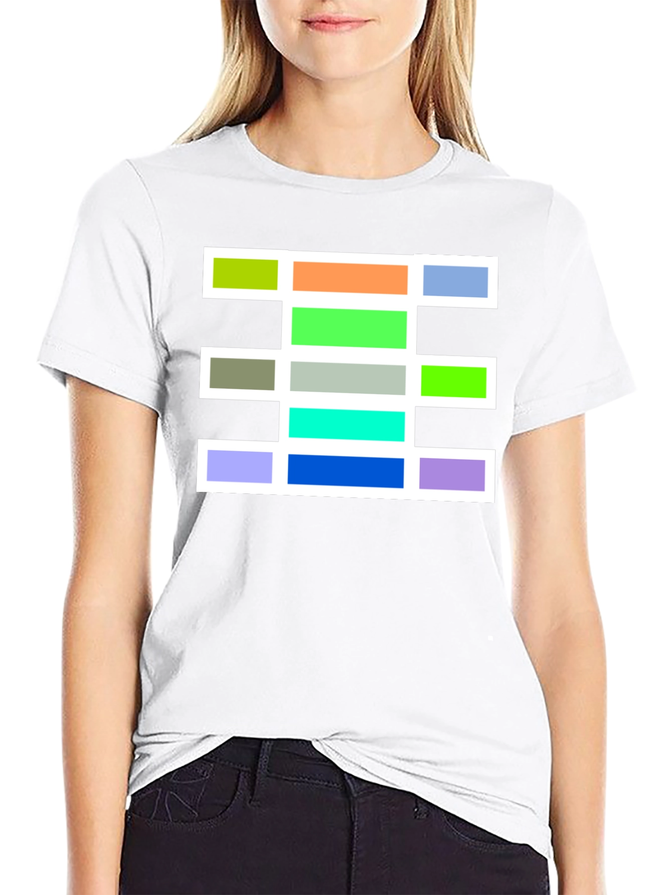 Geometric Block Design T-Shirt - Bold & Stylish