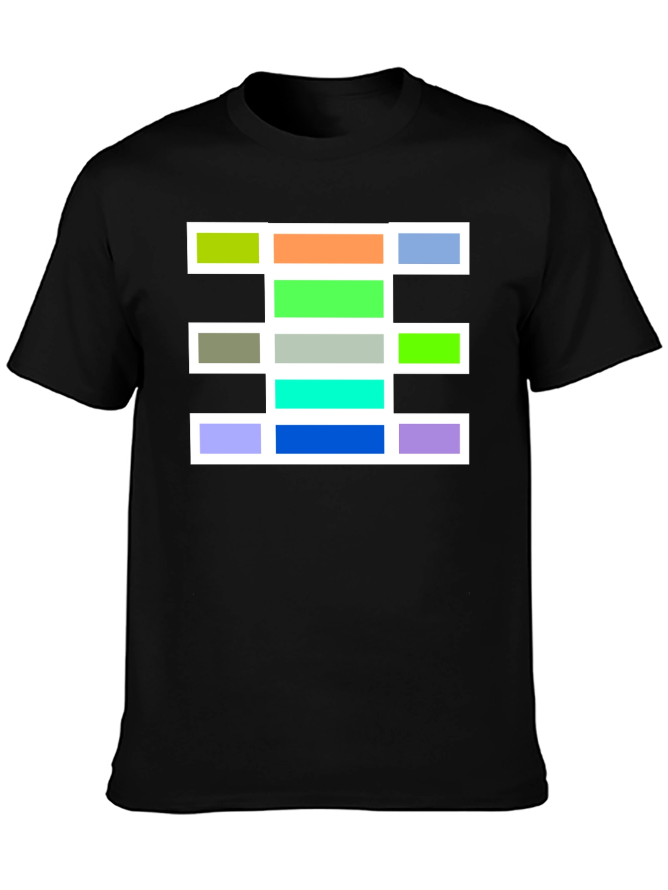 Geometric Block Design T-Shirt - Bold & Stylish