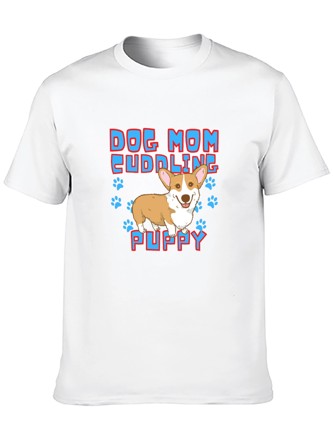 Dog Mom Cuddling Puppy T-Shirt