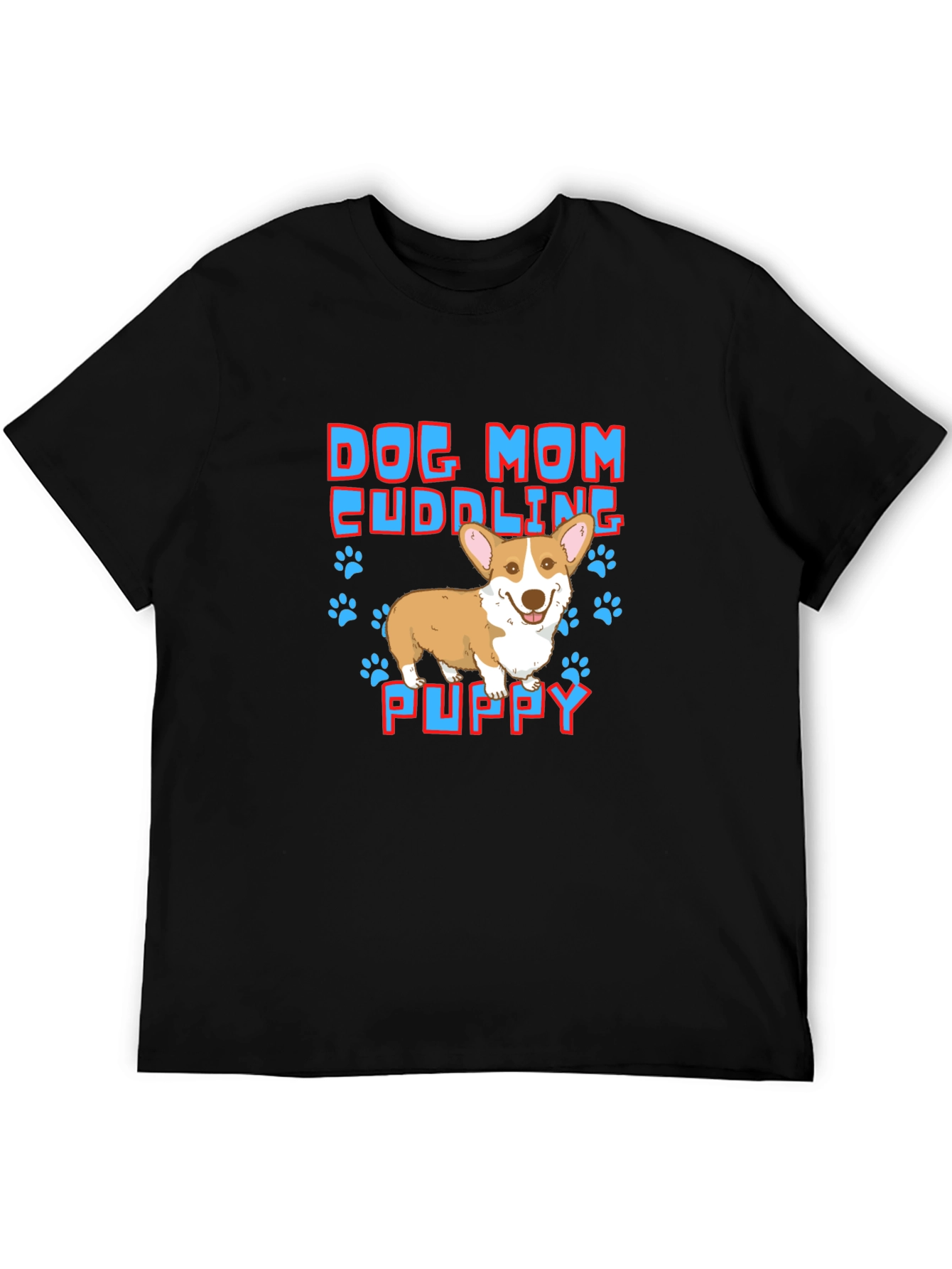 Dog Mom Cuddling Puppy T-Shirt