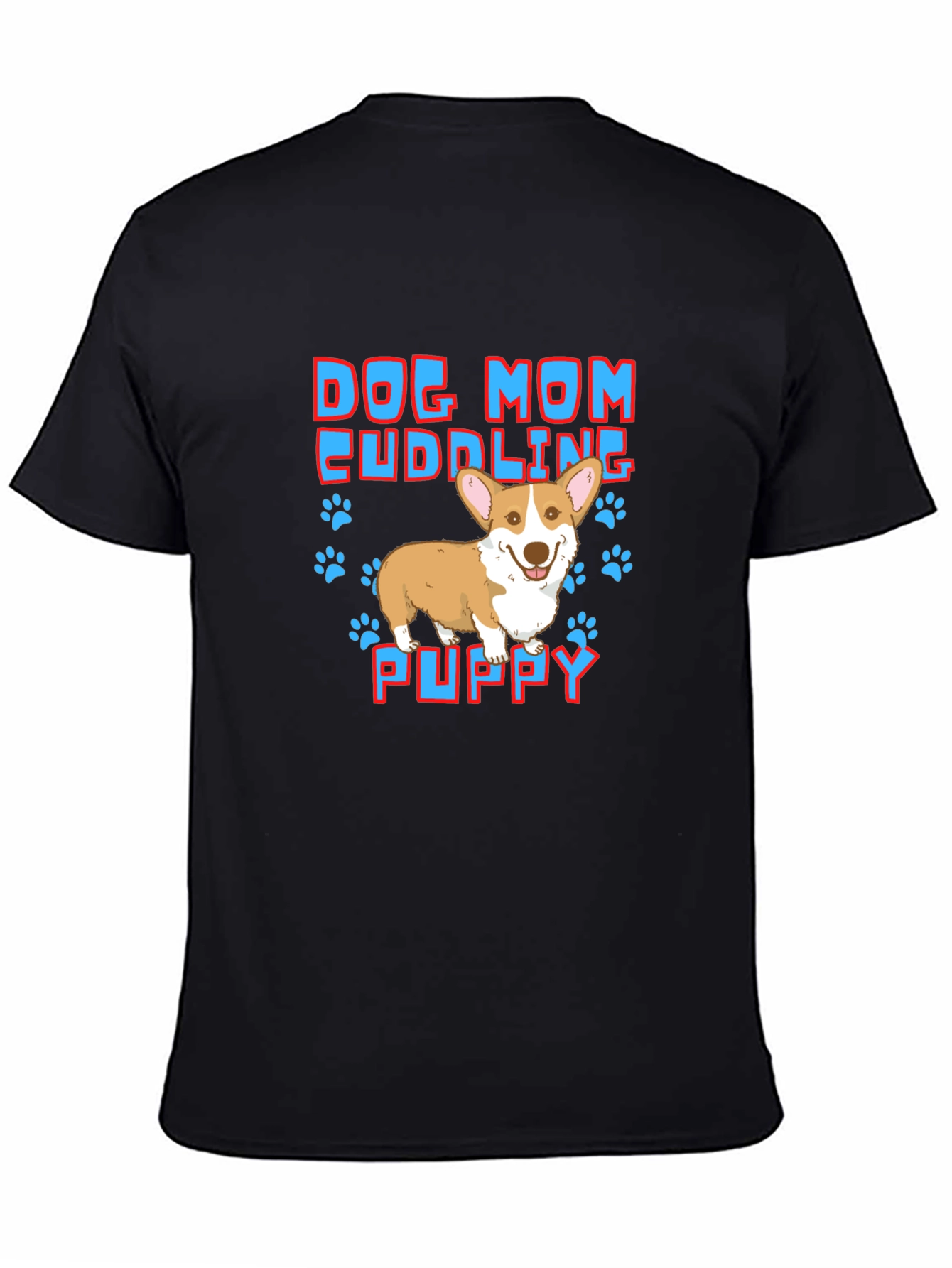 Dog Mom Cuddling Puppy T-Shirt
