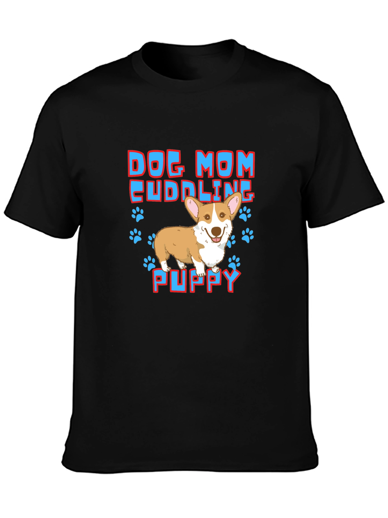 Dog Mom Cuddling Puppy T-Shirt