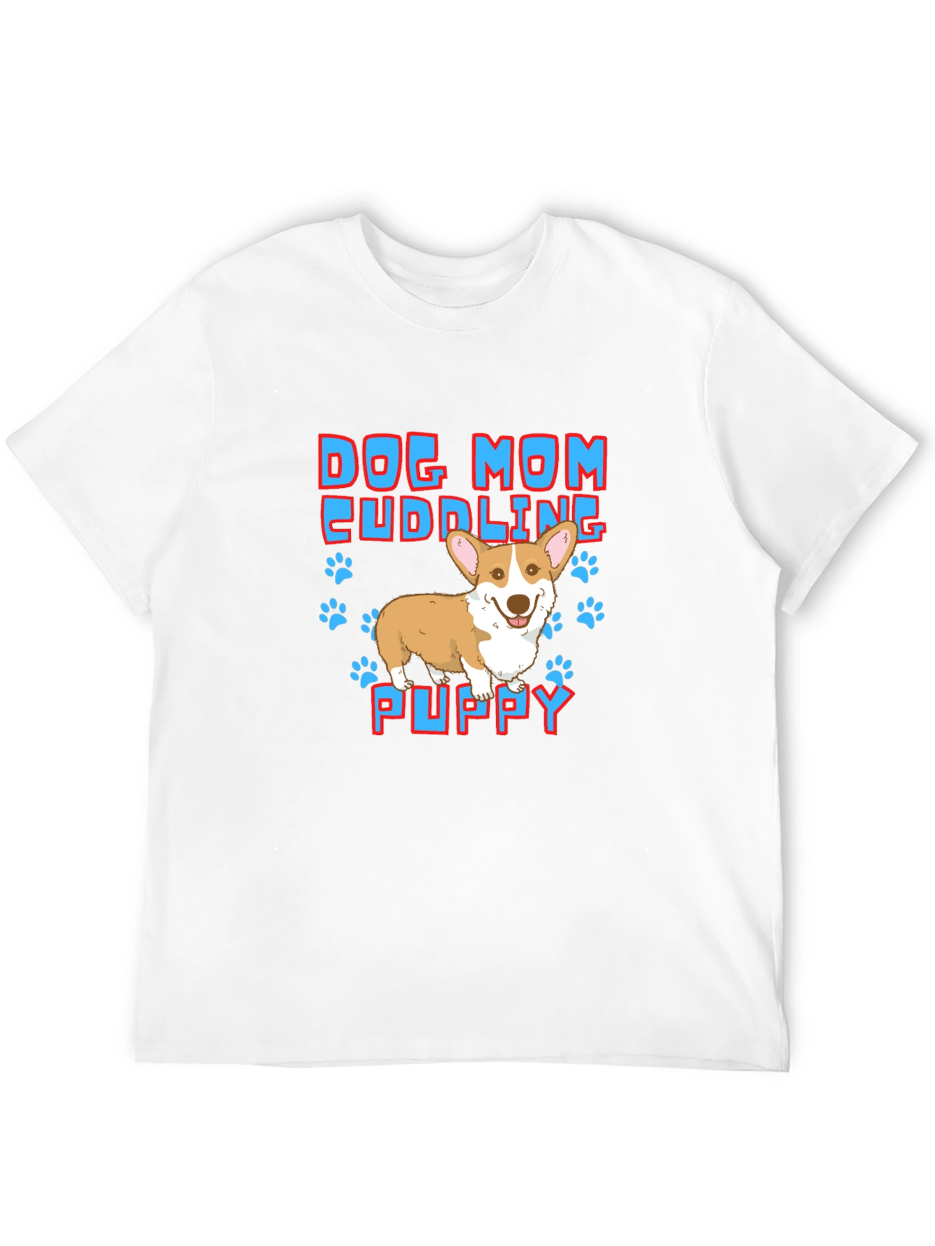 Dog Mom Cuddling Puppy T-Shirt