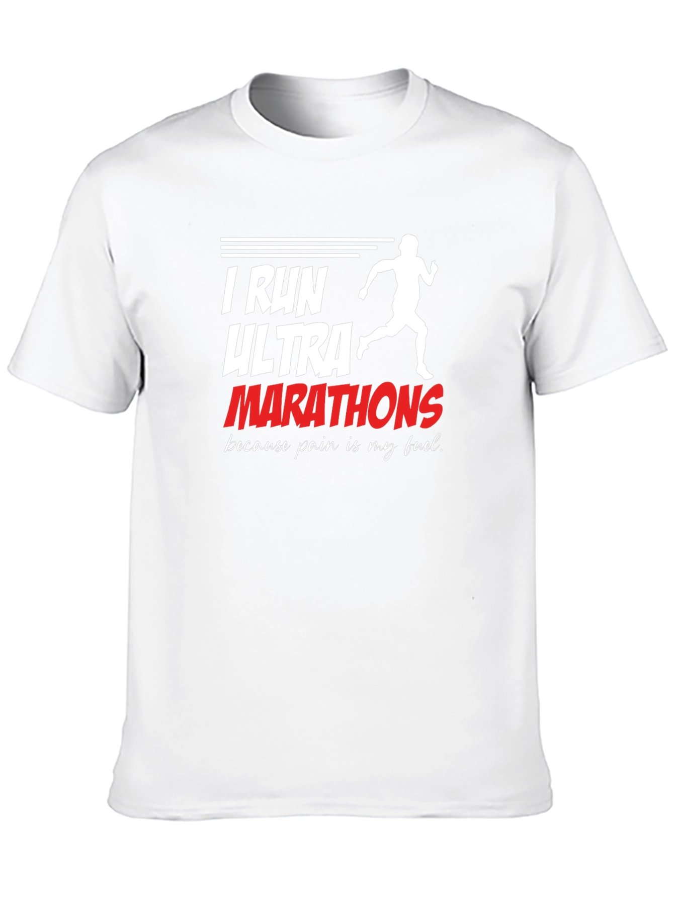 I Run Ultra Marathon Black Graphic T-Shirt