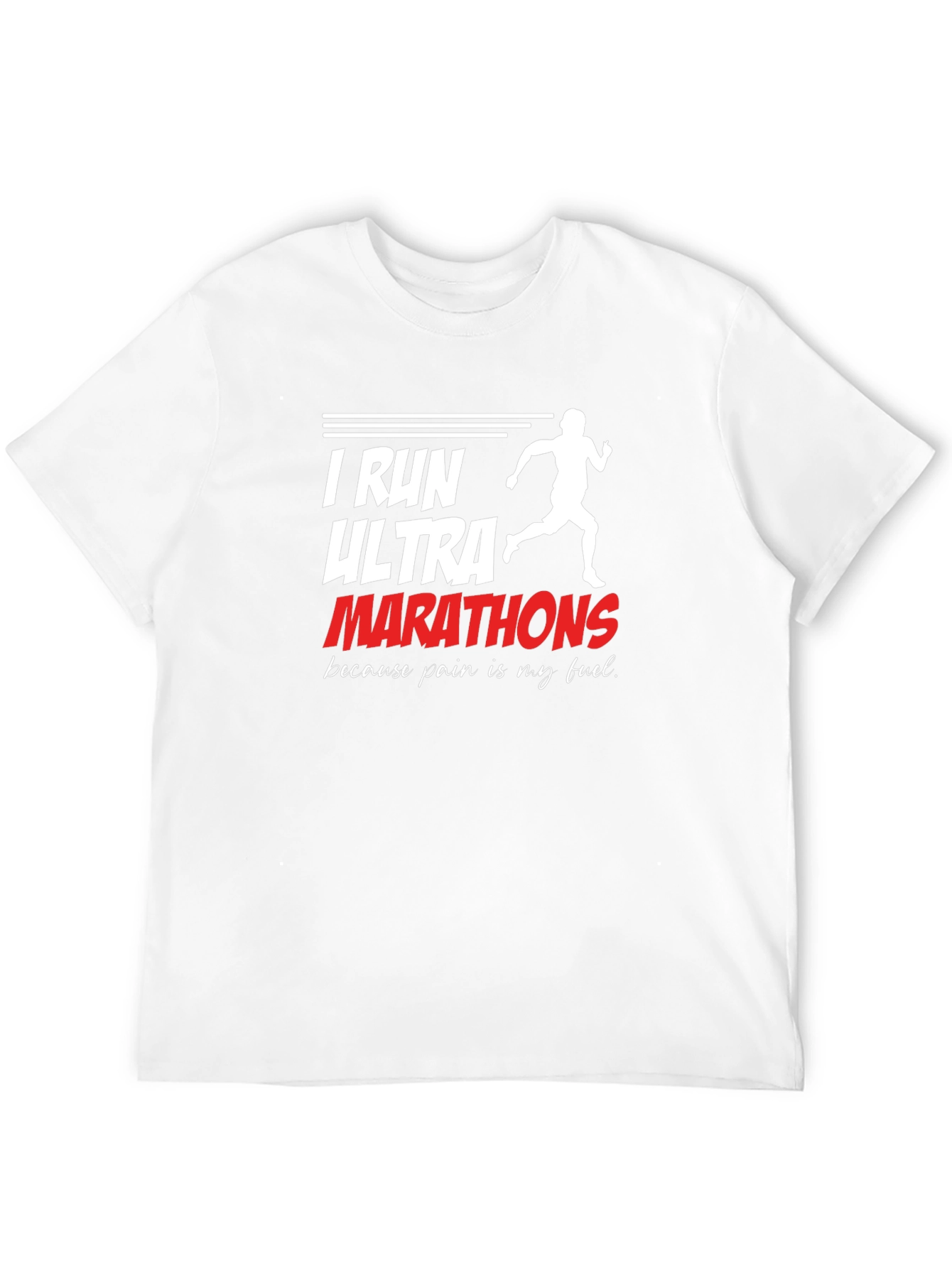 I Run Ultra Marathon Black Graphic T-Shirt