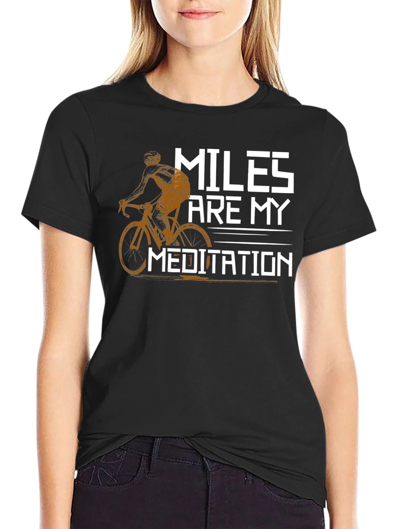 Miles Are My Meditation T-Shirt - Cycling Design