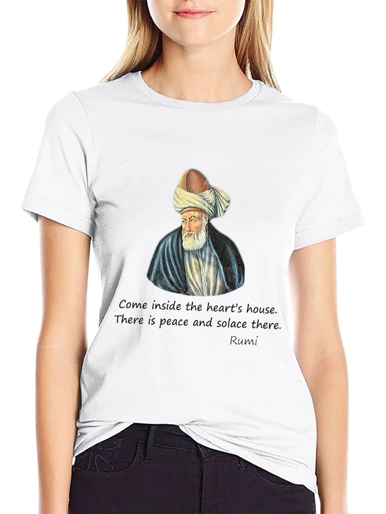 Rumi Quote T-Shirt - Peace and Solace