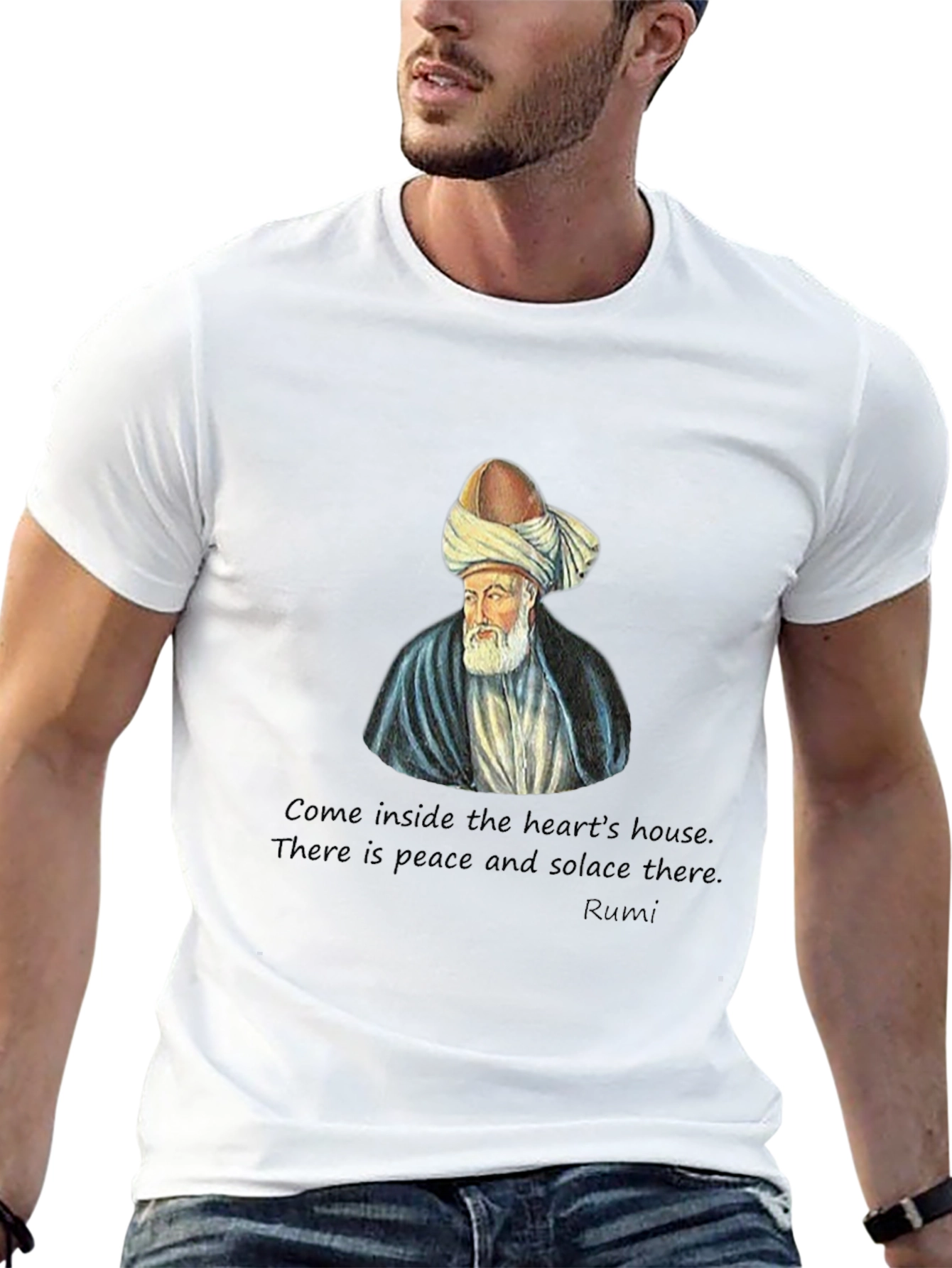 Rumi Quote T-Shirt - Peace and Solace