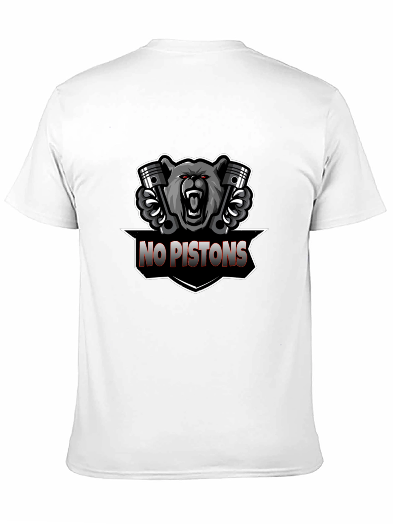 No Pistons Bear Graphic T-Shirt - Black