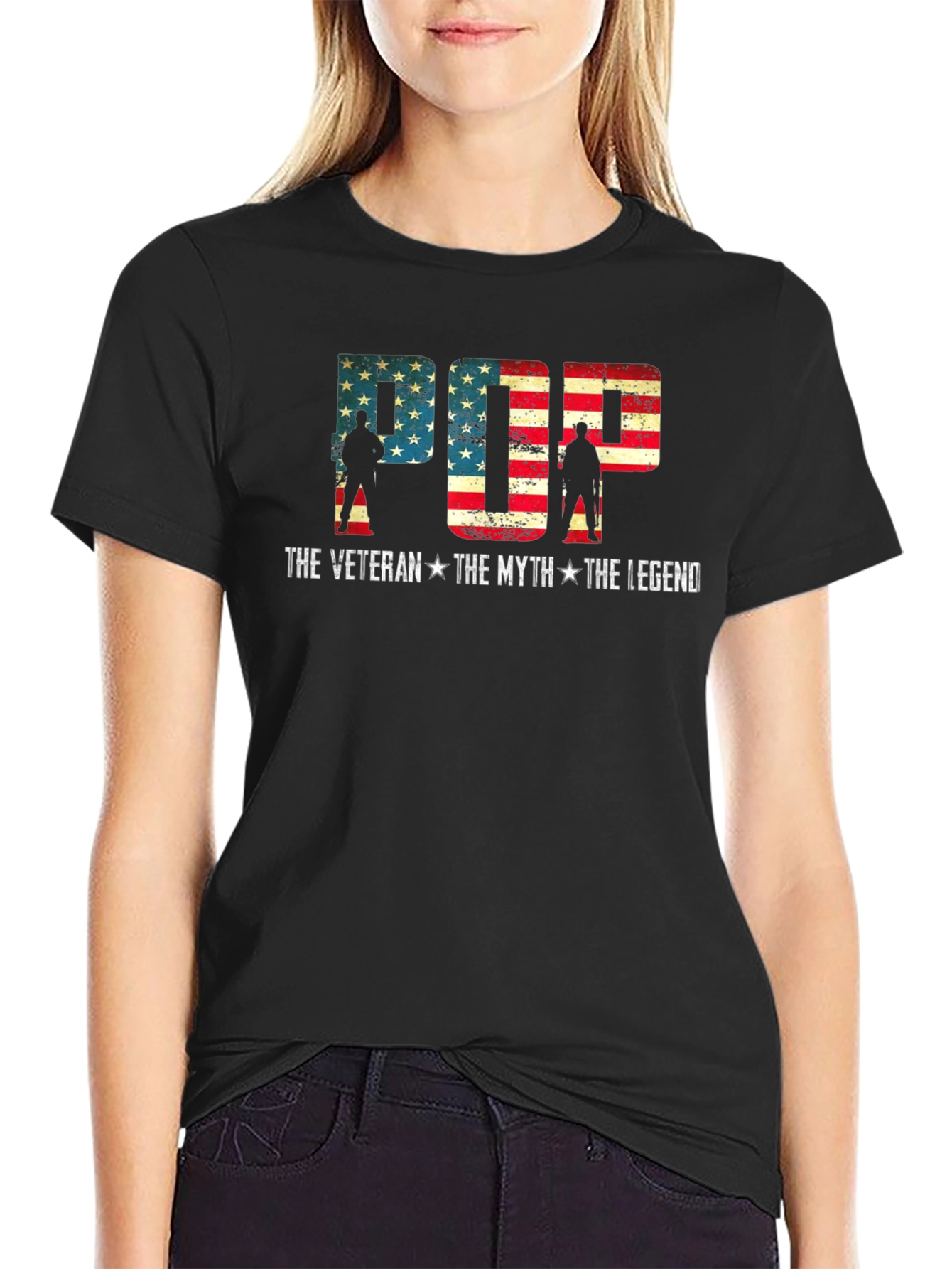 Pop The Veteran T-Shirt - American Flag