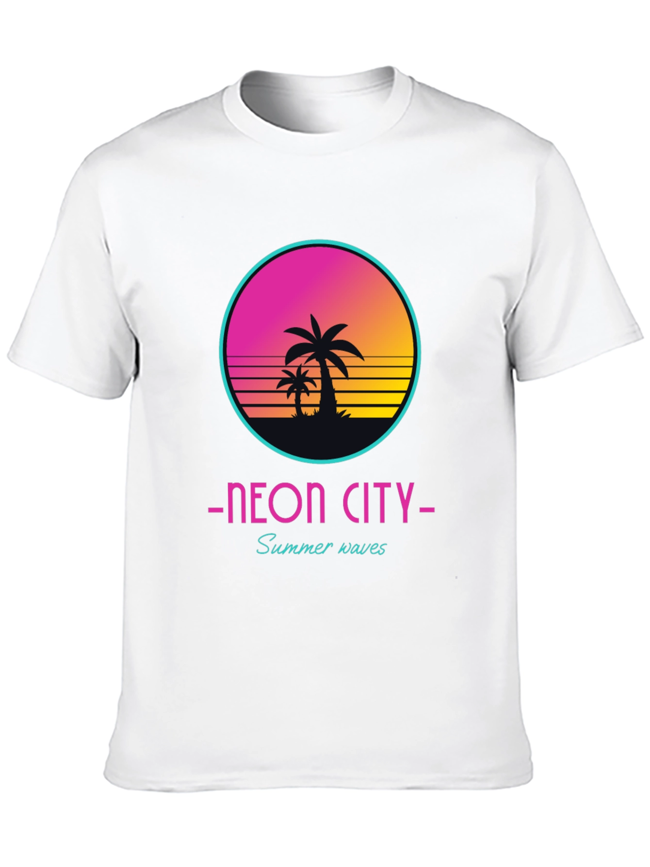 Neon City Summer Waves Graphic Tee