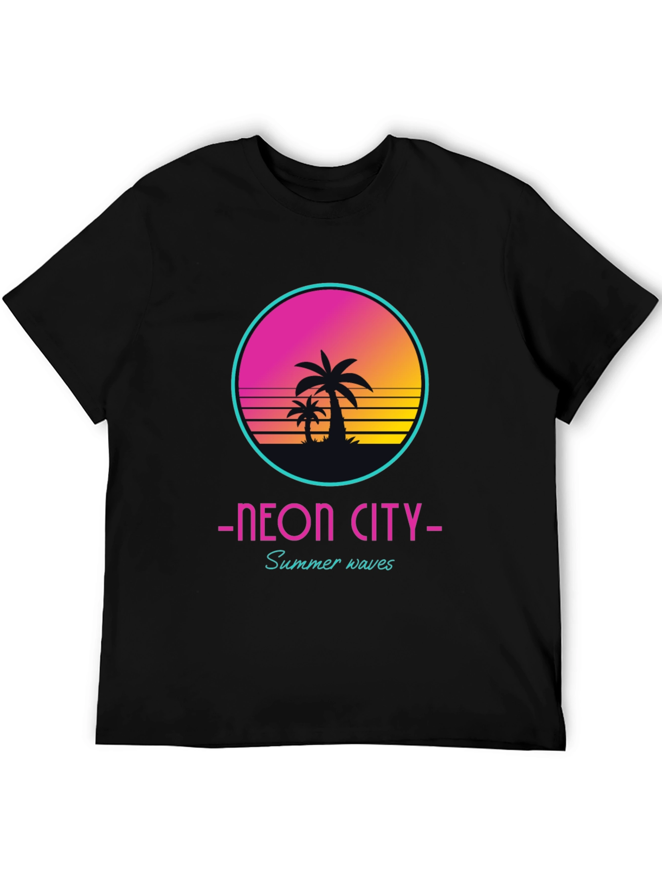 Neon City Summer Waves Graphic Tee