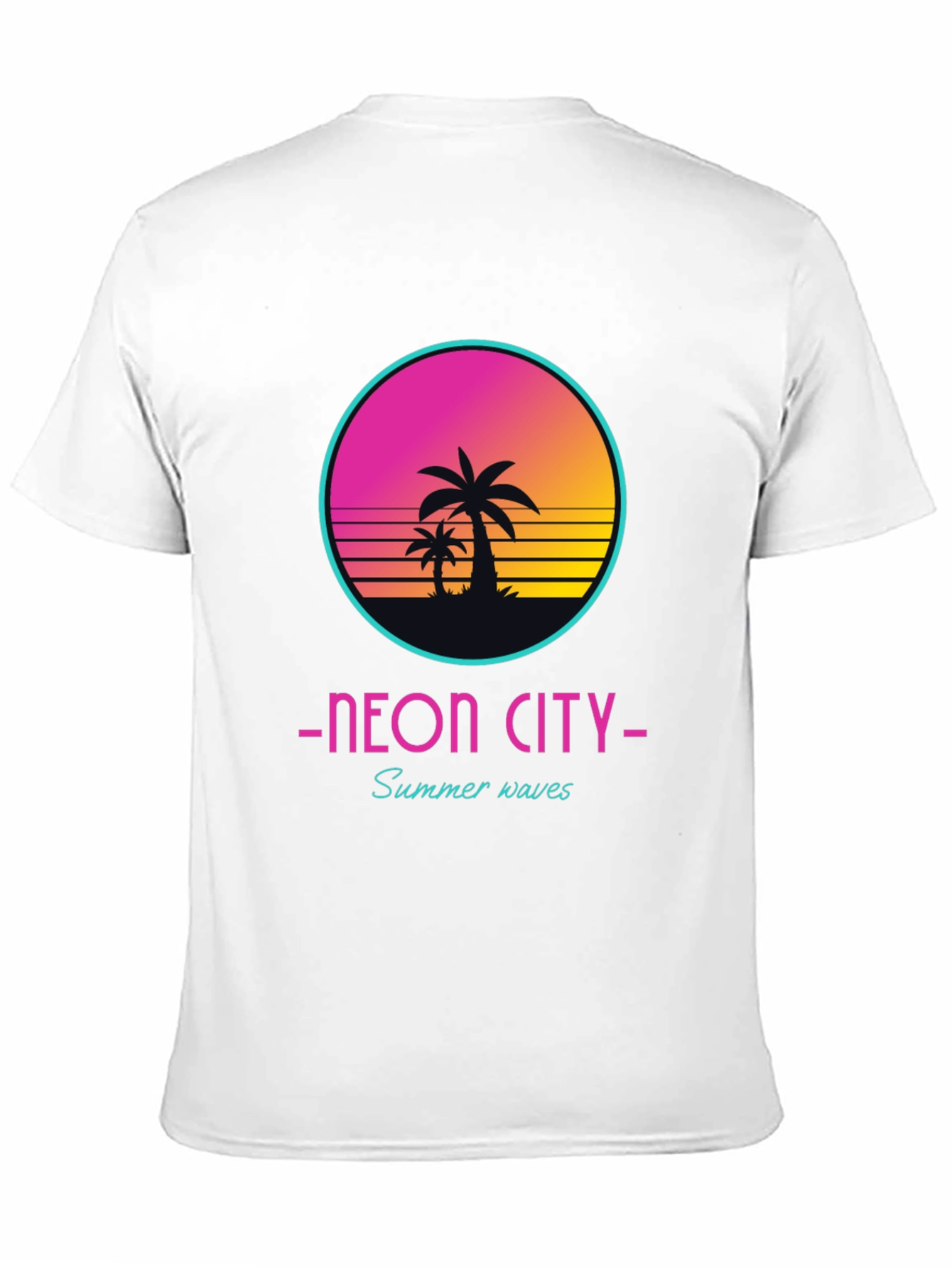 Neon City Summer Waves Graphic Tee