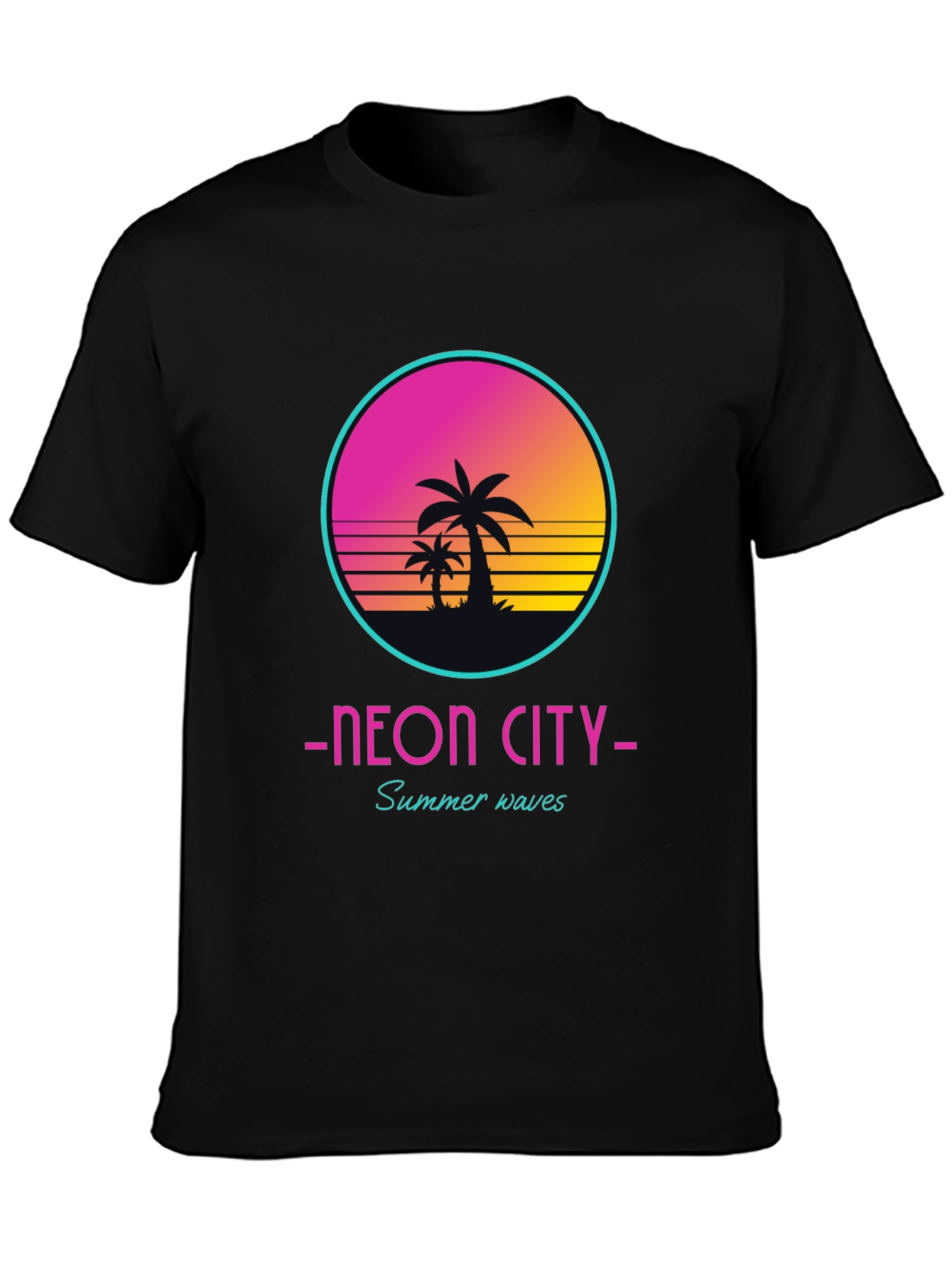 Neon City Summer Waves Graphic Tee