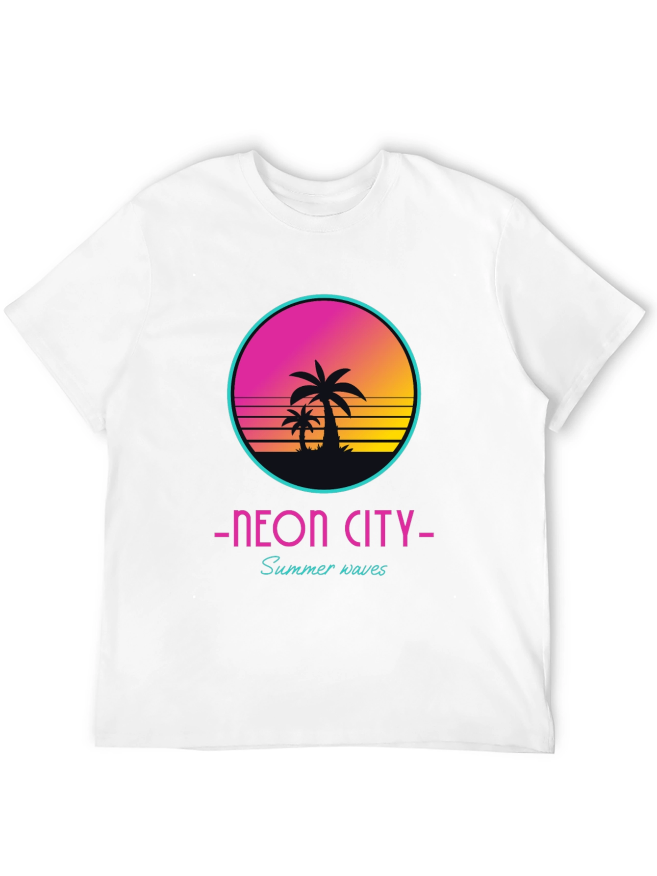 Neon City Summer Waves Graphic Tee