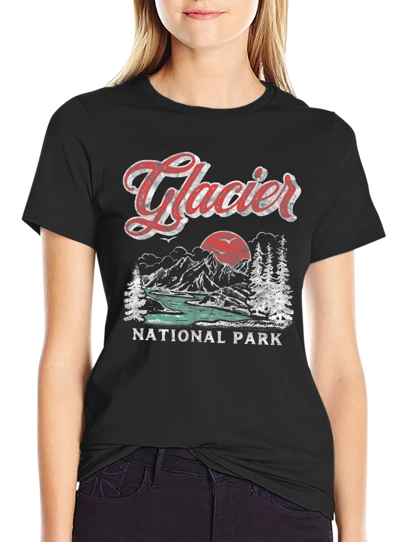 Glacier National Park Retro T-Shirt