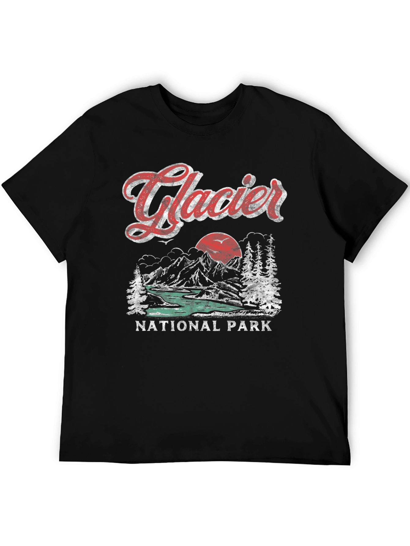 Glacier National Park Retro T-Shirt