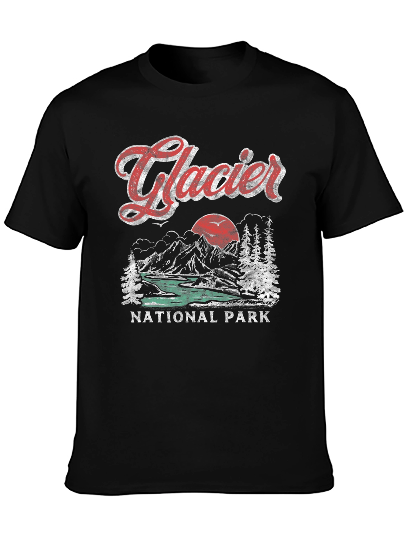 Glacier National Park Retro T-Shirt