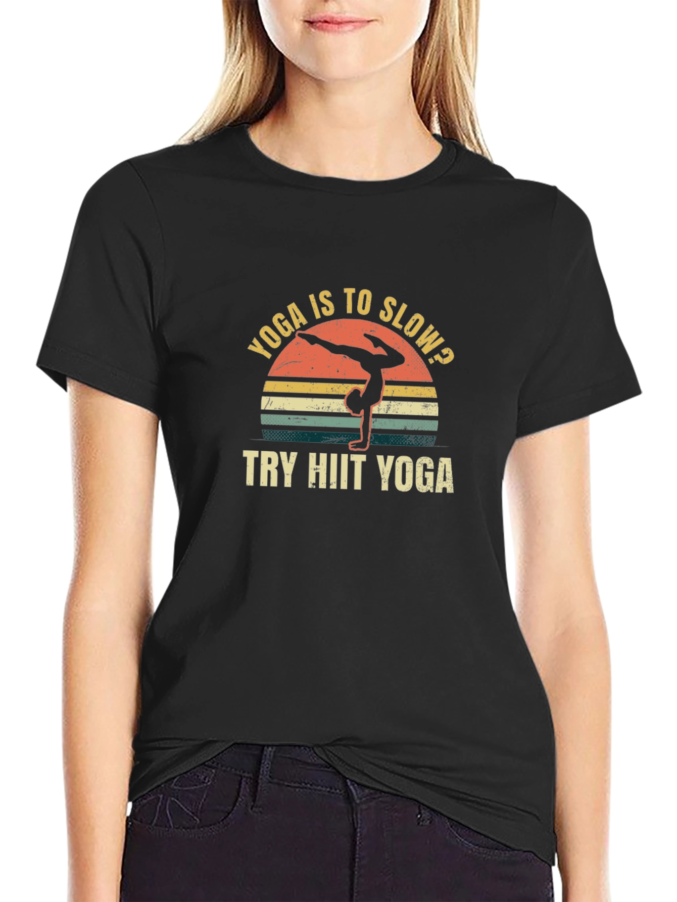 Yoga HIIT Black Graphic Tee