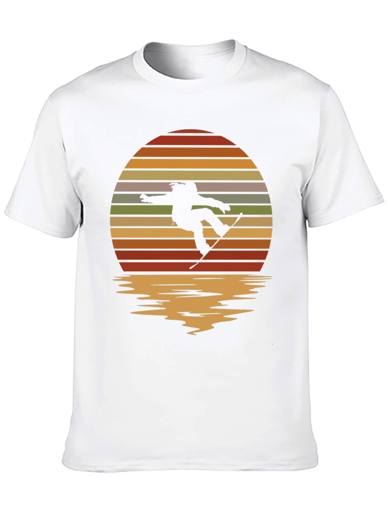 Snowboarder Sunset Graphic Tee - Retro Style