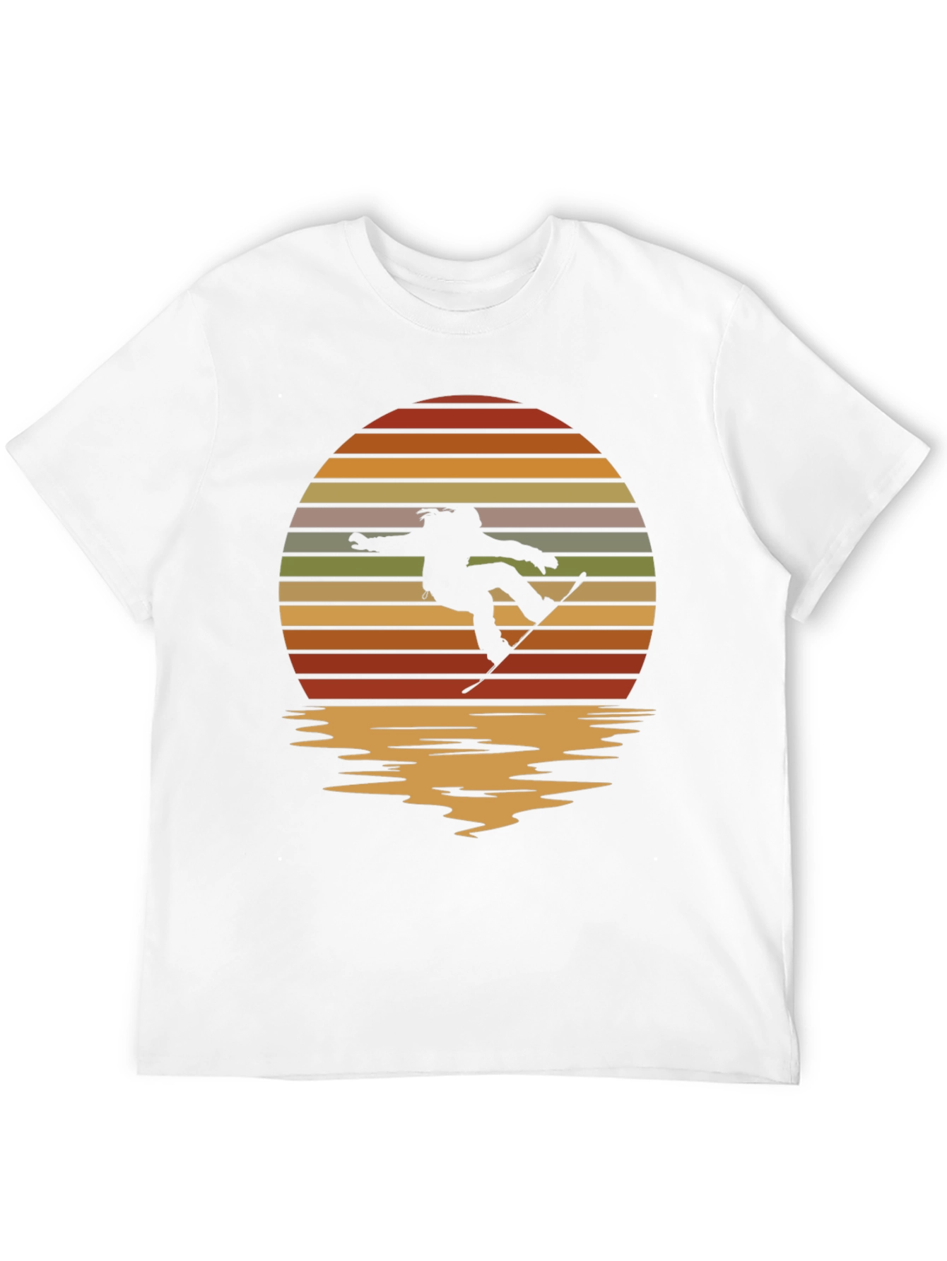 Snowboarder Sunset Graphic Tee - Retro Style
