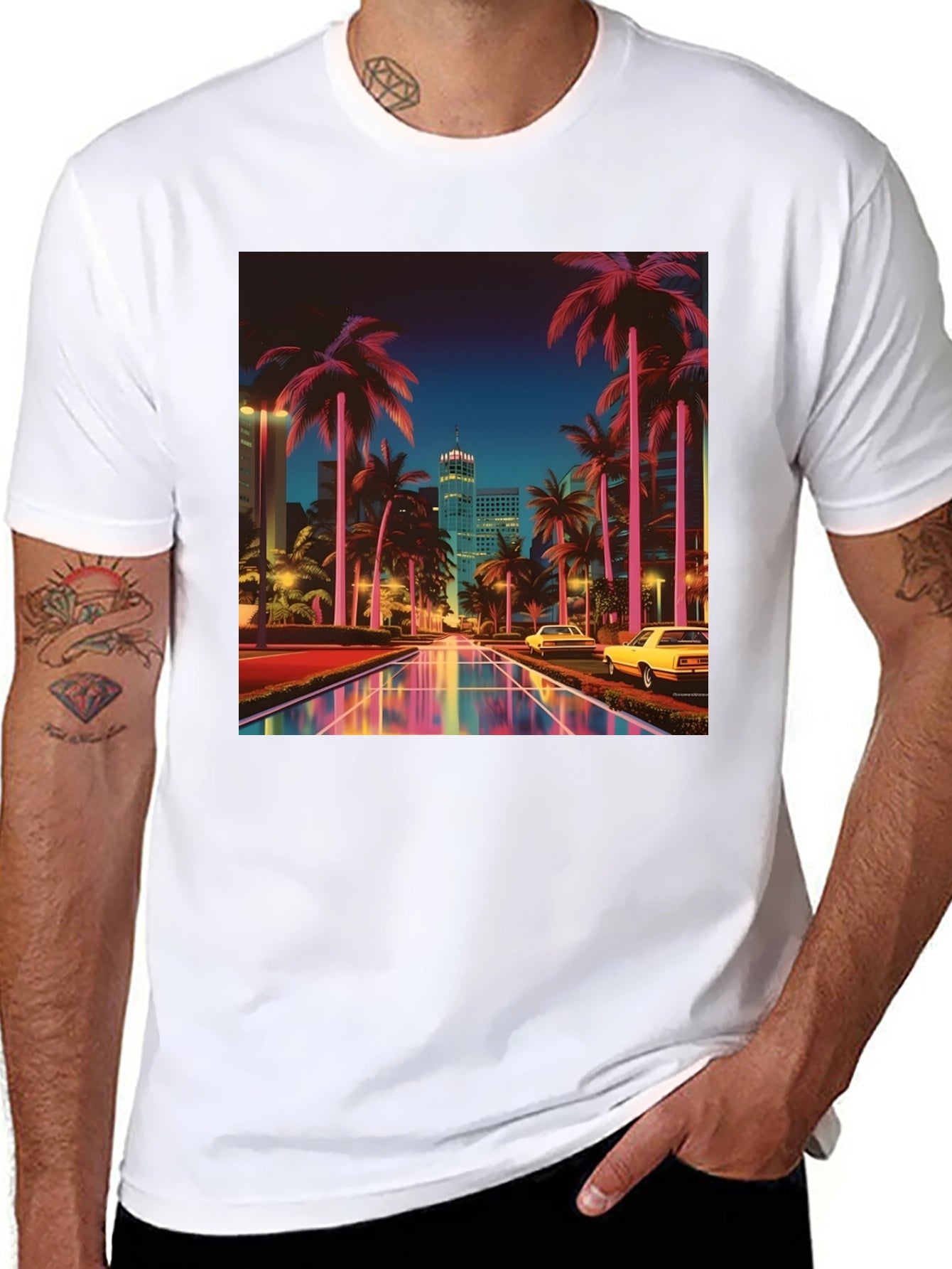 Retro Miami Nights T-Shirt - Vaporwave Style