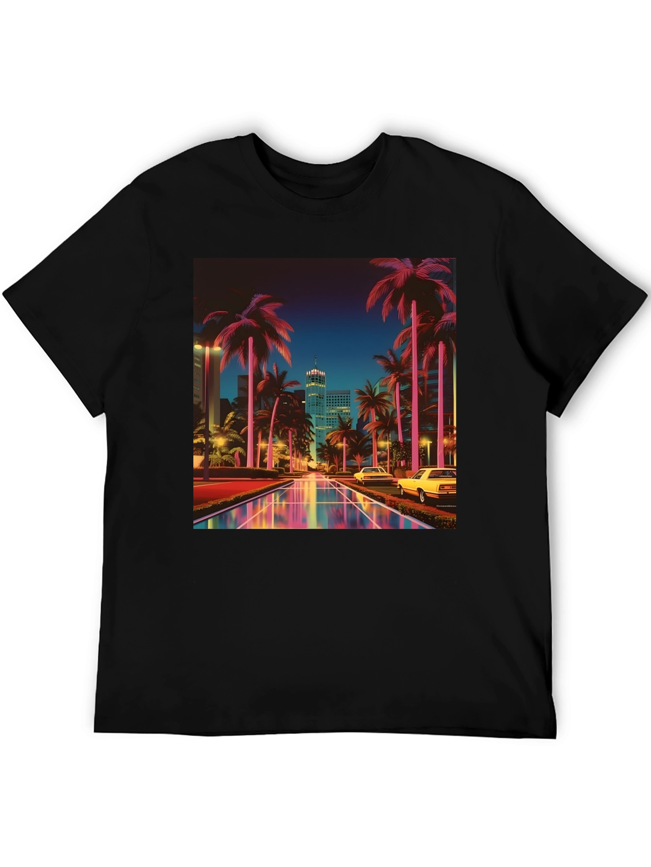 Retro Miami Nights T-Shirt - Vaporwave Style