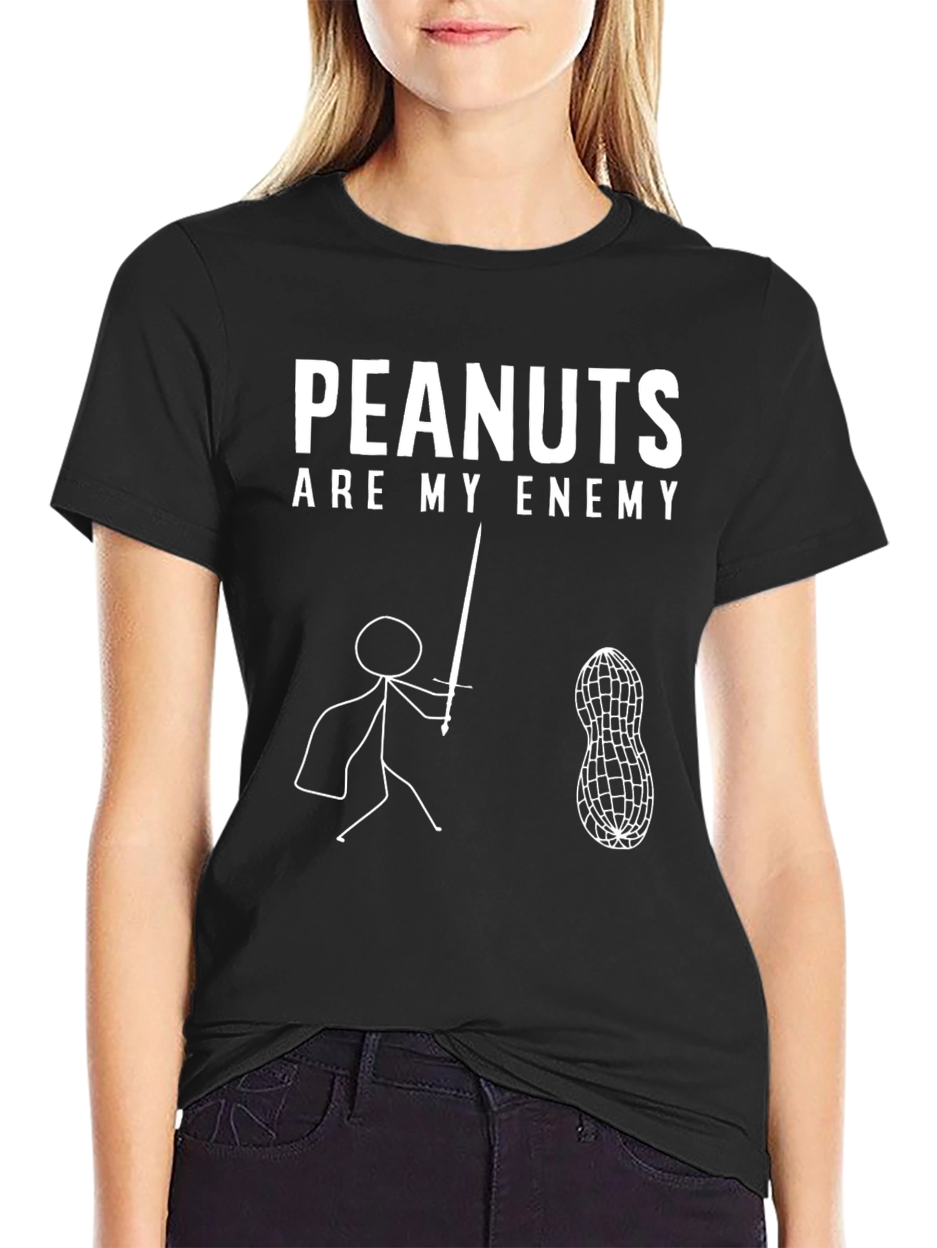 Peanuts Are My Enemy T-Shirt Food Allergy Warrior
