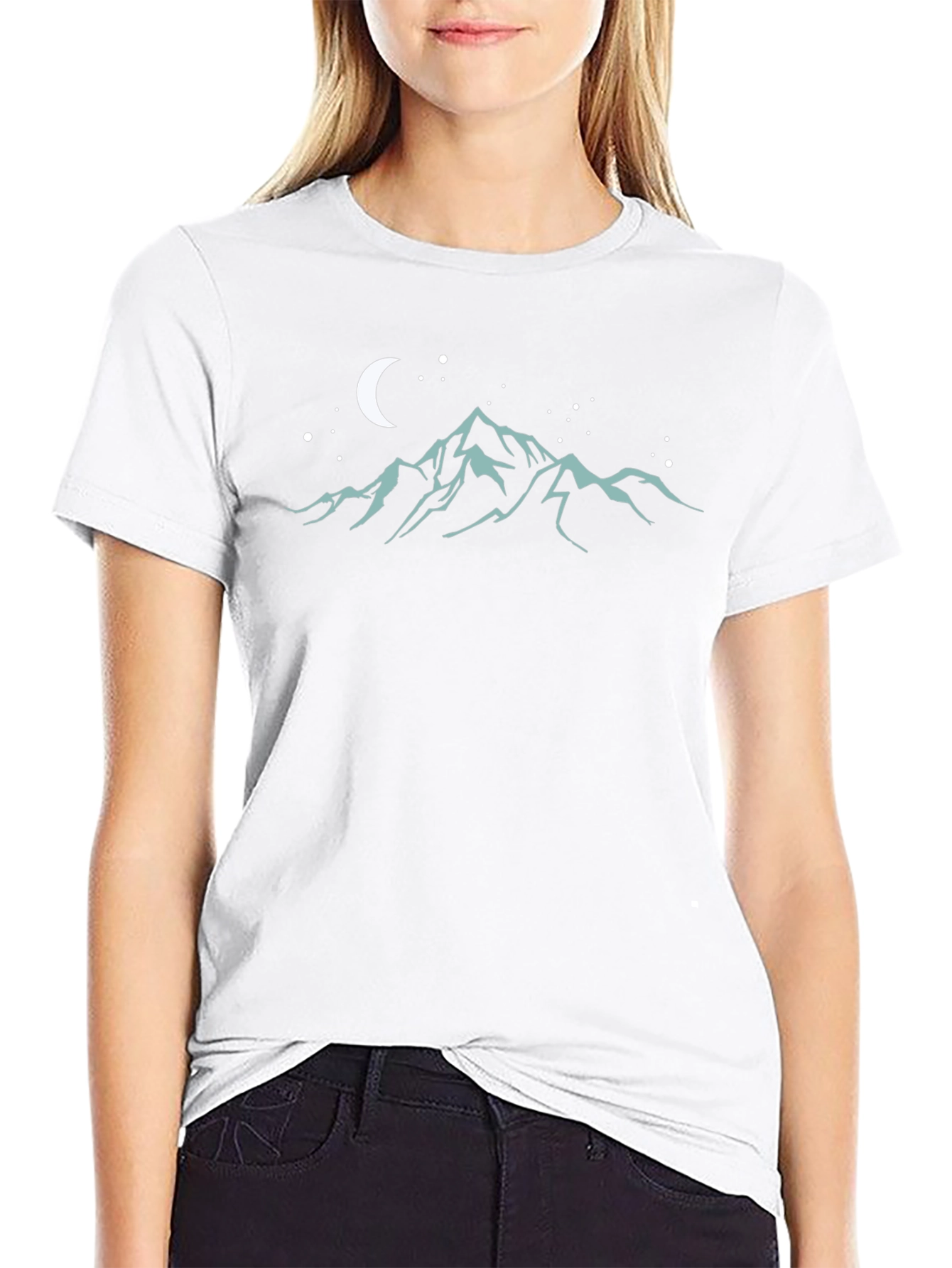 Mountain Scene Graphic T-Shirt - Mens Black Tee